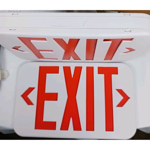 Amazon Commercial LED Emergency Exit Sign, Double Face Exit with Battery Backup - Picture 8 of 8